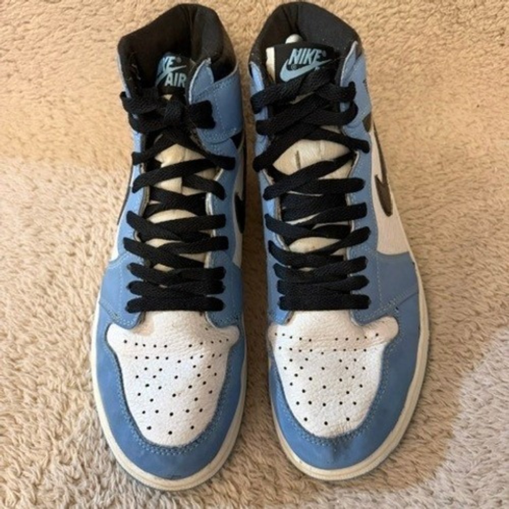 Nike Air Jordan 1 Retro High Blue Black White Shoes 555088-134 Womens 7.5 NO BOX - Picture 3 of 9